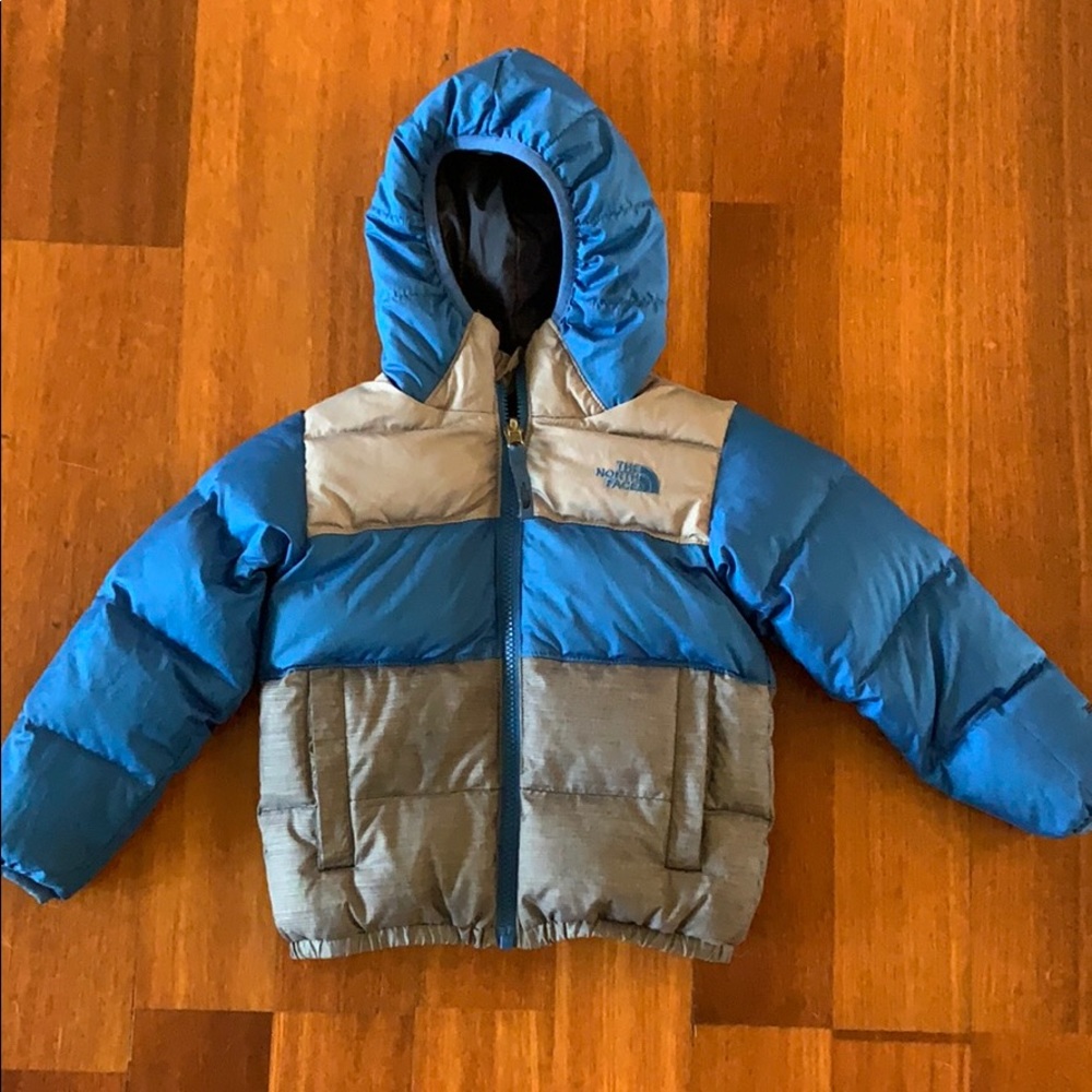 Reversible Toddler Boys North Face Puffer Coat 3T